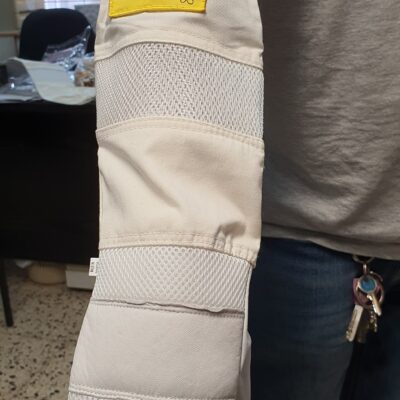 כפפות עור משולבות אוורור פ'